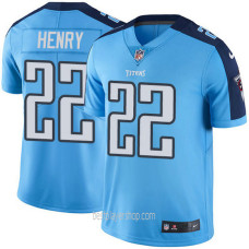 Mens Tennessee Titans #22 Derrick Henry Authentic Light Blue Rush Vapor Jersey Bestplayer
